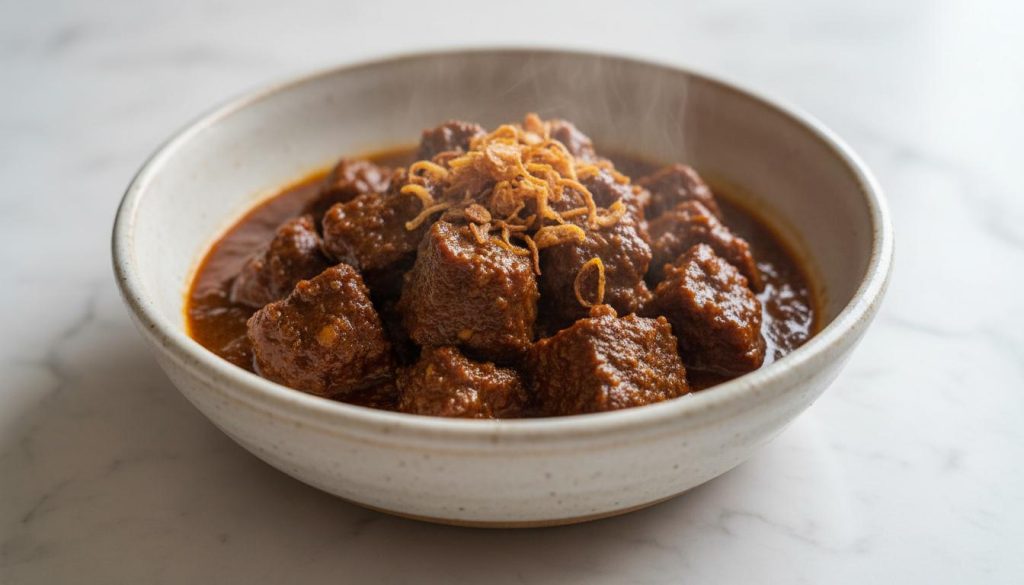 Rendang z hovädzieho mäsa (slovenský preklad)